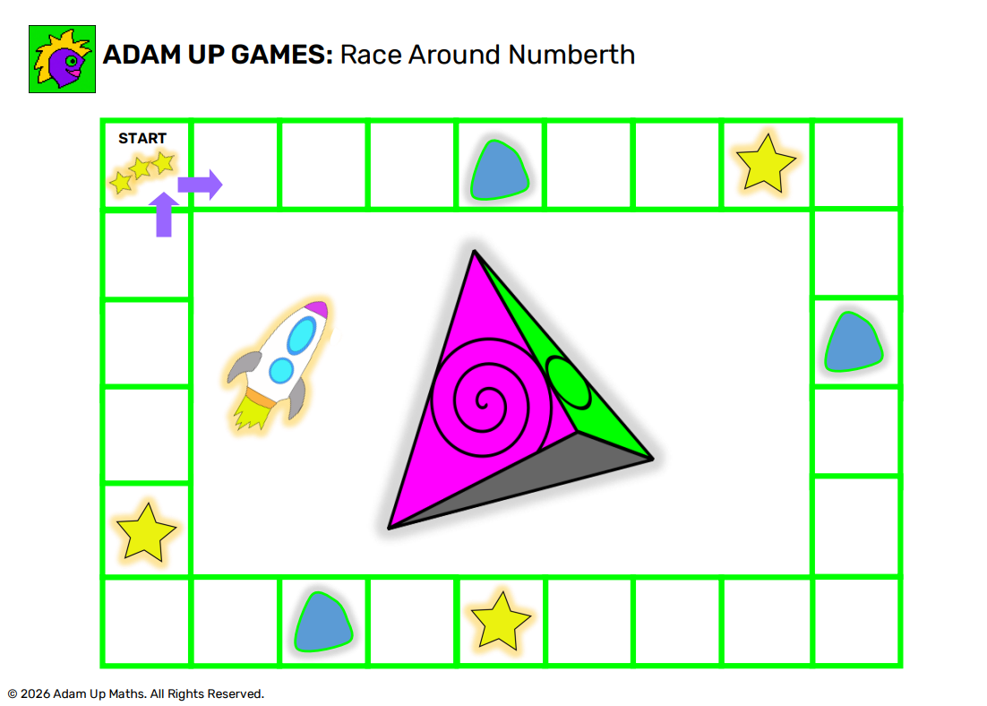 race around numberth adding times table game